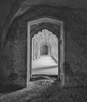 Cloister Prints: England Lacock Abby Entryway to Cloister 2