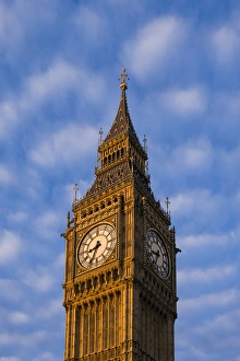 Big Ben Prints: England, London, Victoria Embankment, Parliament, Big Ben, dawn