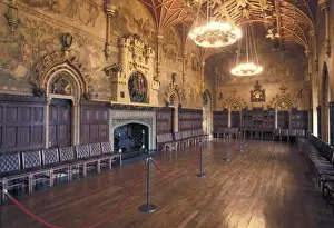 Royalty Prints: England, Wales, Cardiff. Cariff Castle, Great Hall