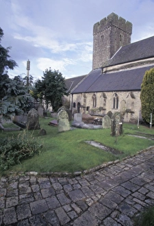 Grave Yard Prints: England, Wales, Llanwit Major. Historic St. Illtud Church