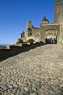 Entrance to the Cite, Carcassonne, Aude, Languedoc, France