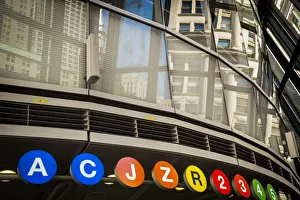 New York City Prints: Entrance to a subway station, New York City, NY. USA