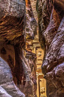 Petra Prints: Entrance Treasury, Petra, Jordan. Built by Nabataeans in 100 BC