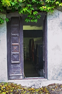 Images Dated 15th October 2005: The entrance to the wine cellar. Domaine la Tourade, Andre Andre Richard, Gigondas