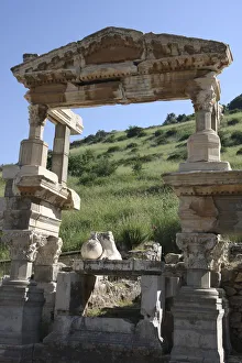 Turkey Gallery: Ephesus, Turkey. Top of the Fountain of Trajan, Ephesus