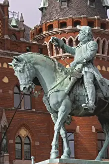 Piazza Prints: Equestrian statue with Magnus Gustafsson Stenbock on the Hamntorget Harbour Square