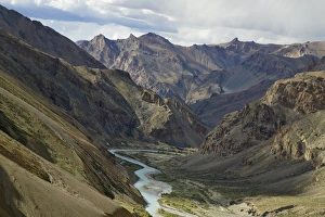 Ladakh Prints: Eroded formation of mountain, Himalayas, Ladakh, India