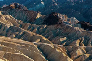 Badland Prints: Erosional rock formations in the Amargosa Range at Zabriskie Point