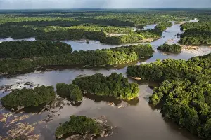 Guyana Prints: Essequibo River GUYANA South America Longest river in Guyana