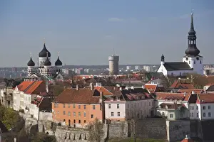Images Dated 12th May 2010: Estonia, Tallinn, Old Town, elevated view of Toompea from St. Olafs Church Tower