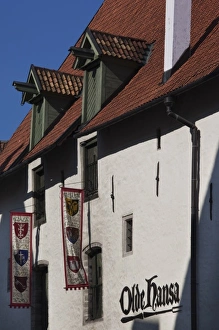 Baltic State Prints: Estonia, Tallinn, Old Town, detail of Old Hansa Restuarant