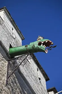 Estonia, Tallinn, Old Town, Town Hall dragon-shaped roof drains