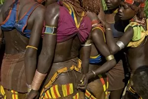 Ethiopia: Lower Omo River Basin, Hamar tribal region, bull-jumping intitiation ceremony