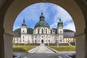 Majestic Prints: Ettal Abbey seen through the entrance arch