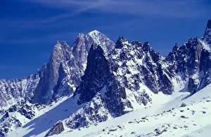 Mountain Peak Prints: EU, France, French Alps, Mountain terrain near Chamonix