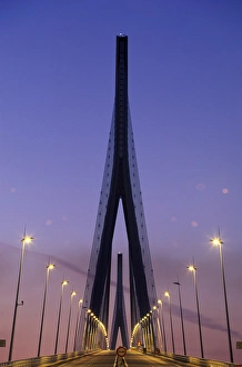EU, France, Normandy, Calvados, Le Havre, Pont De Normandie