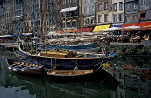 Old Port Prints: EU, France, Normandy, Honfeur. Old Port