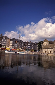 Old Port Prints: EU, France, Normandy, Honfleur. Old Port