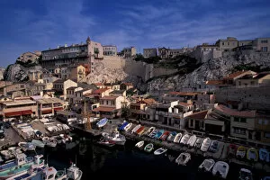 Images Dated 31st May 2005: EU, France, Provence, Bouches-du-Rhone, Marseille. Vallon des Auffes, small fishing port