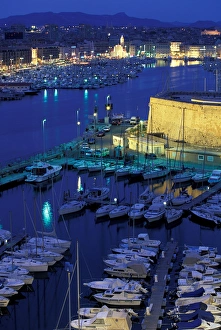 Images Dated 31st May 2005: EU, France, Provence, Bouches-du-Rhone, Marseille. Vieux Port, evening