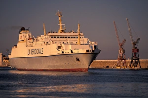 Images Dated 31st May 2005: EU, France, Provence, Bouches-du-Rhone, Marseille. Mediterranean ferry and city port