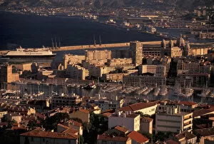 Images Dated 31st May 2005: EU, France, Provence, Bouches-du-Rhone, Marseille. Mediterranean ferry and city port