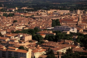 Images Dated 31st May 2005: EU, France, Provence, Gard, Nimes. City view from Tour Magne towards amphitheatre