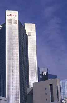 Frankfurt Prints: EU, Germany, Frankfurt. Skyscrapers in the business center of Europe