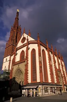 Wurzburg Prints: EU, Germany, Wurzburg. Old style architecture and church