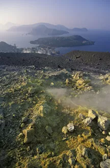 Images Dated 12th October 2004: EU, Italy, Sicily, Eolian Islands, Vulcano Island. Zolfatara: spring of sulfureus stream