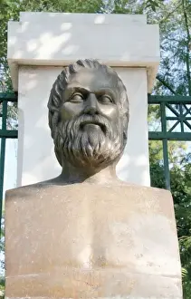 Athens Prints: Euripides (480-406). Was one of the three great tragedians of Classical Athens. Bust