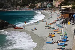 Images Dated 25th May 2010: Europ; Italy; Cinque Terre; Monterosso; Vacationers enjoing the Beach at Monterosso