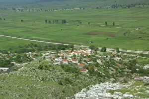 Europe, Albania. Albanian countryside. Fertile Valtos valley