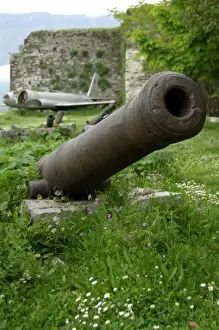 Air Plane Prints: Europe, Albania, Gjirokastra. 13th century Gjirokastra Castle aka Gjirokastra Fortress
