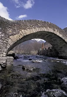 Images Dated 7th June 2004: Europe, Andorra Old stone bridge in north of principality