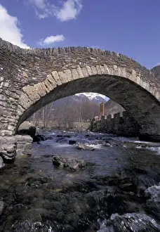 Stone Bridge Prints: Europe, Andorra Old stone bridge in north of principality