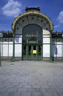 Europe, Austria, Vienna. Karlsplatz U Bahn Station, designed by Otto Wagner