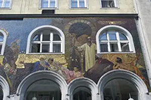 Images Dated 1st May 2009: Europe, Austria, Vienna, mural by Erneuert on building on Karntner Street
