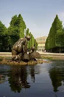 Images Dated 30th April 2009: Europe, Austria, Vienna, Schonbrunn Palace sculpture, fountain