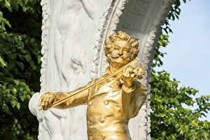 Vienna Prints: Europe, Austria, Vienna, Stadtpark, Johann Strauss monument