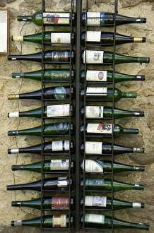 Images Dated 29th April 2009: Europe, Austria, Wachau Valley, Lower Austria, Durnstein, wine bottle display