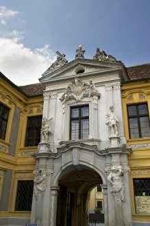 Images Dated 29th April 2009: Europe, Austria, Wachau Valley, Lower Austria, Durnstein, abbey, courtyard, church