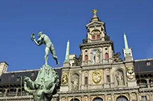 Images Dated 1st May 2004: Europe, Belgium, Antwerpen, Antwerp, the Brabo Fountain by Jef Lambeaux (1887) in