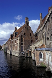 Brugge Prints: Europe, Belgium, Bruges Hans Memling Museum, situated along the River Dijver
