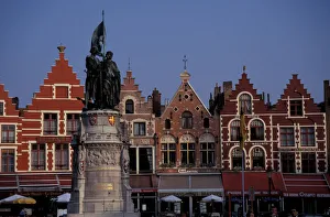 Statuary Prints: EUROPE, Belgium, Bruges Market Square