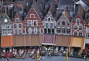 Brugge Prints: Europe, Belgium, Brugge. The view from the tower in Brugge, a World Heritage Site