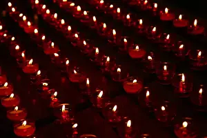 Prayer Prints: Europe, Belgium, Brugges. Candles in the Basilica of the Holy Blood