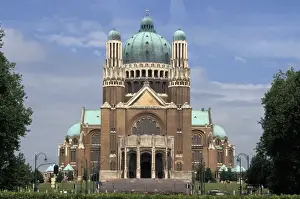 Brussels Prints: Europe, Belgium, Brussels. Basilique Nationale du Sacre Coeur