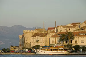 Images Dated 3rd October 2006: Europe, Croatia, Dalmatia, Korcula Island, Korcula town. View of town perched