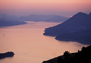 Images Dated 31st August 2011: Europe, Croatia, Dalmatian Coast. Sunset